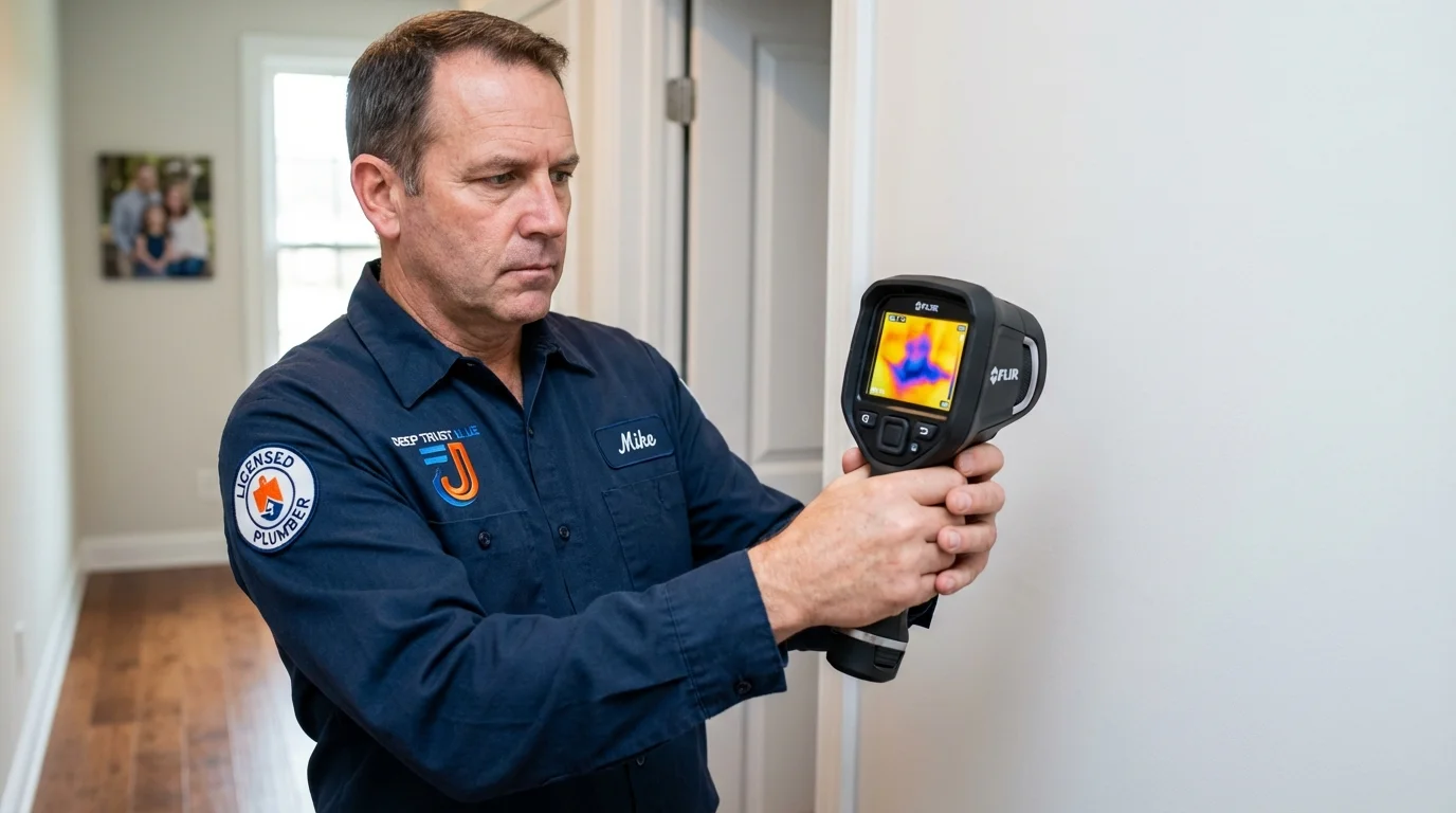 Thermal imaging leak detection by Johns Plumbing LLC in Concordia